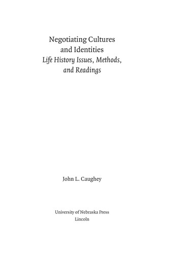 Cover for Negotiating cultures and identities