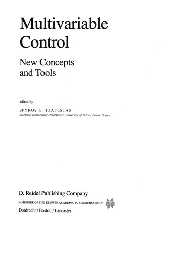 Cover for Multivariable Control