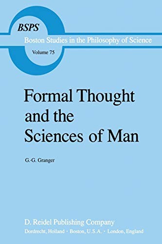 Cover for Formal Thought and the Sciences of Man