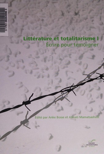 Cover for Littérature et totalitarisme I