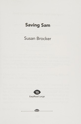 Cover for Saving Sam