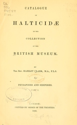 Cover for Catalogue of Halticidæ in the collection of the British Museum.