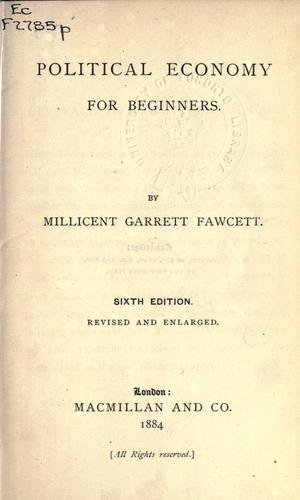 Cover for Political economy for beginners.