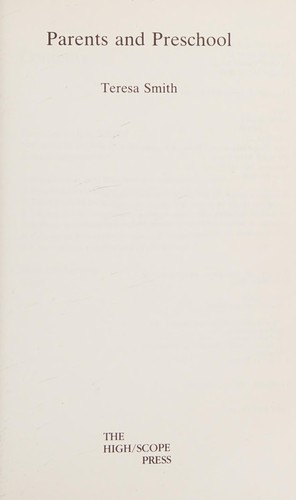Cover for Parents and preschool