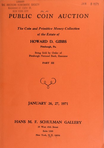 Cover for Public coin auction