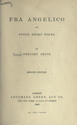 Cover for Fra Angelico