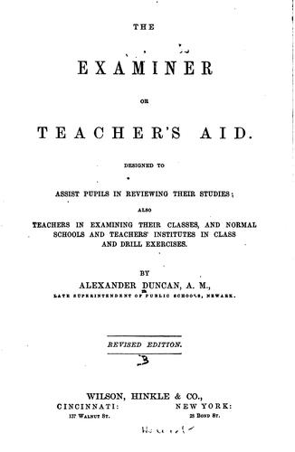 Cover for The examiner