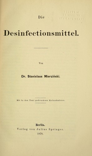 Cover for Die desinfectionsmittel