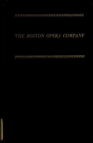 Cover for The Boston Opera Company