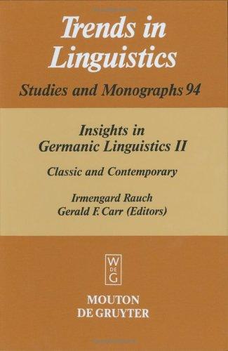 Cover for Insights in Germanic linguistics