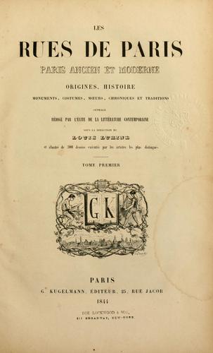 Cover for Les rues de Paris