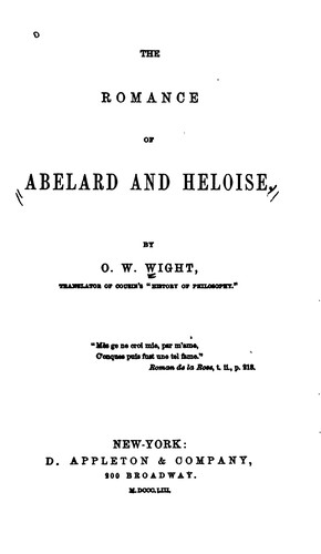 Cover for The Romance of Abelard and Heloise