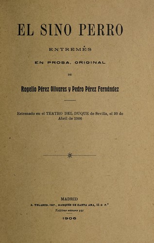 Cover for El sino perro
