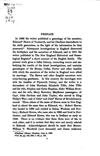 Cover for Edmond Hawes of Yarmouth, Massachusetts: An Emigrant to America in 1635, His ...