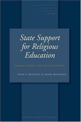 Cover for State Support Of Religious Education