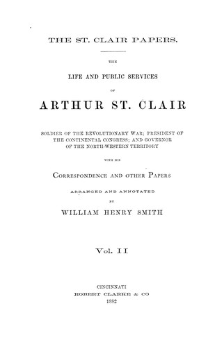 Cover for The St. Clair papers