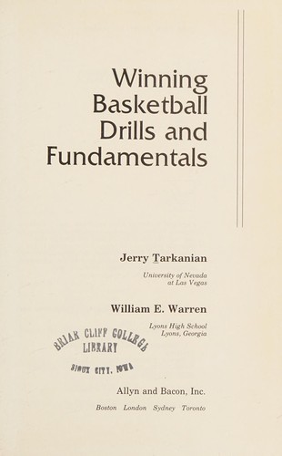 Cover for Winning basketball drills and fundamentals