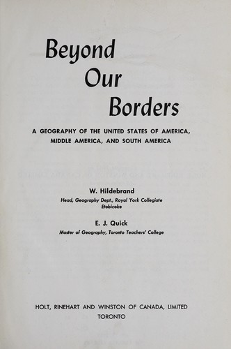 Cover for Beyond our borders
