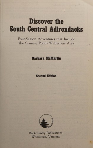 Cover for Discover the south central Adirondacks