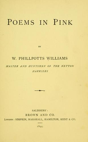 Cover for Poems in pink