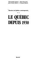 Cover for Histoire du Québec contemporain