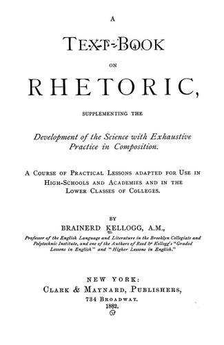 Cover for A text-book on rhetoric