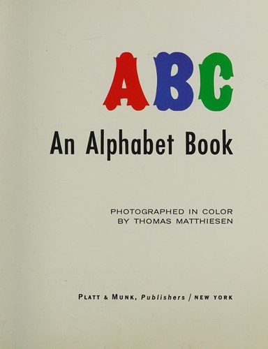 Cover for ABC an Alphabet Book
