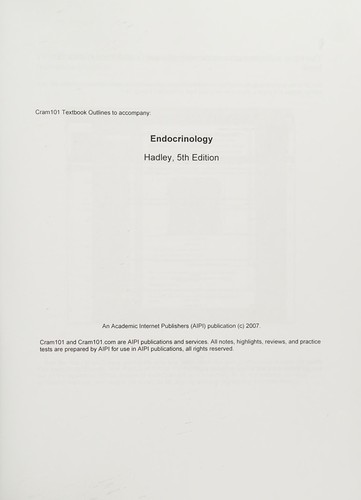 Cover for Endocrinology, 5th Edition (Cram101 Textbook Outlines - Textbook NOT Included)