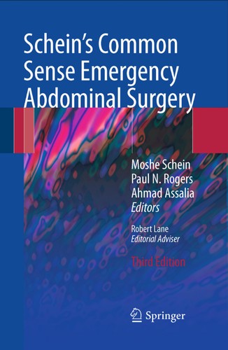 Cover for Schein's common sense emergency abdominal surgery