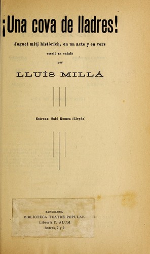 Cover for !Una cova de lladres!
