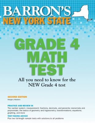 Cover for Barrons New York State Grade 4 Math Test