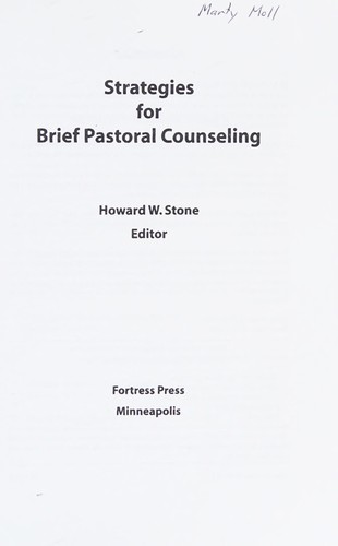 Cover for Strategies for brief pastoral counseling