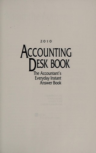 Cover for Accounting desk book