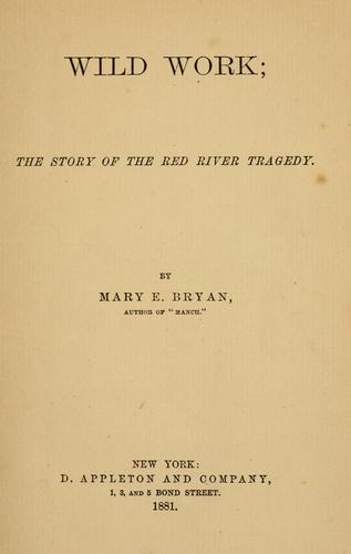 Cover for Wild work