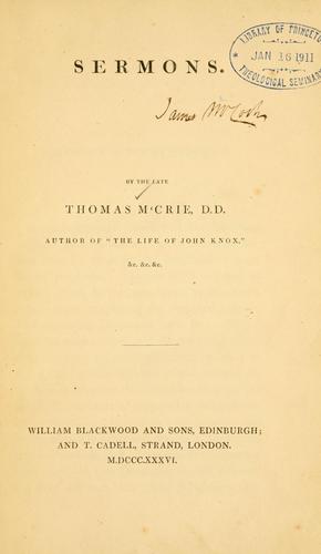 Cover for Sermons.