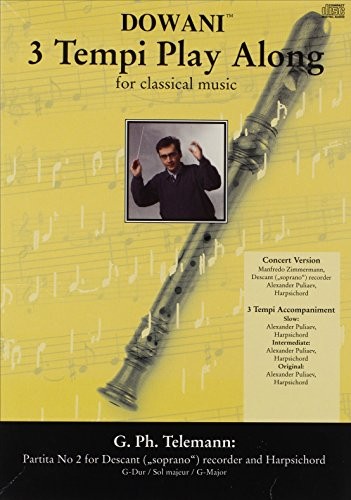 Cover for Telemann - Partita No. 5 in E Minor for Descant (Soprano) Recorder and Harpsichord