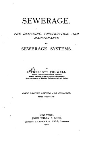 Cover for Sewerage: The Designing, Construction, and Maintenance of Sewerage Systems