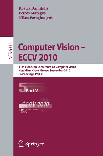 Cover for Computer Vision – ECCV 2010