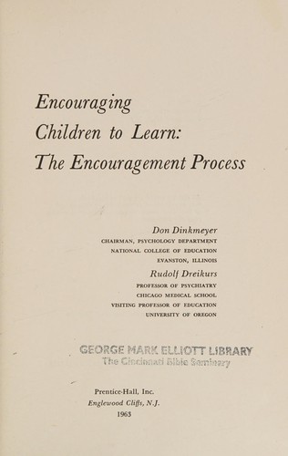Cover for Encouraging children to learn