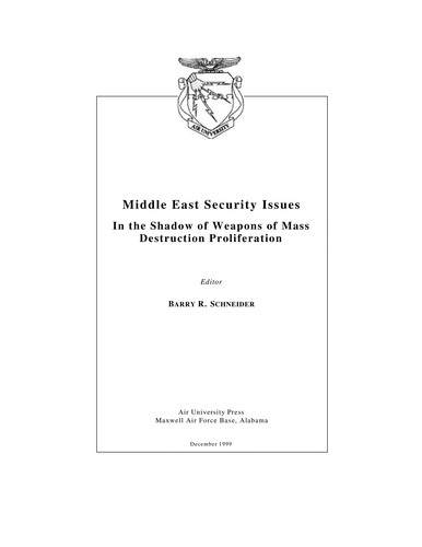 Cover for Middle East security issues