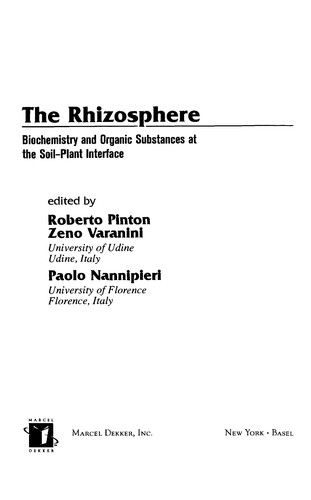 Cover for The rhizosphere