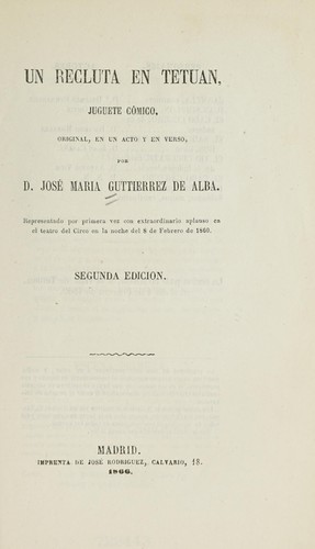 Cover for Un recluta en Tetuán
