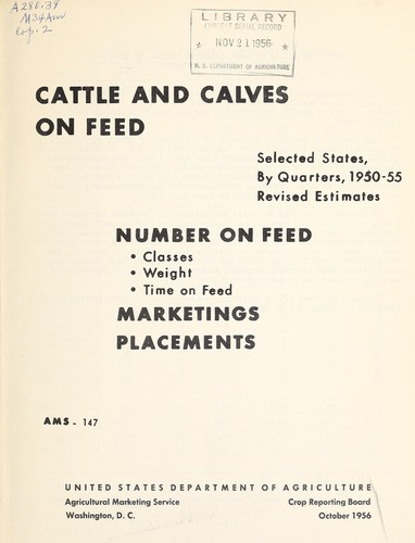 Cover for Cattle and calves on feed