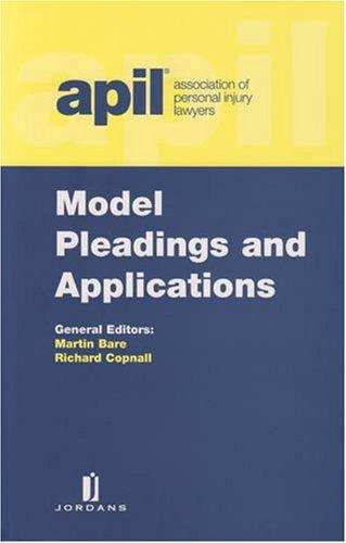 Cover for Apil Model Pleadings And Applications