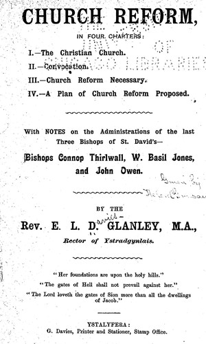 Cover for Church Reform