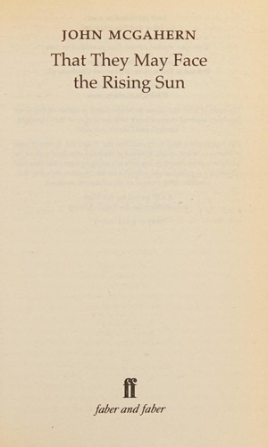 Cover for That they may face the rising sun