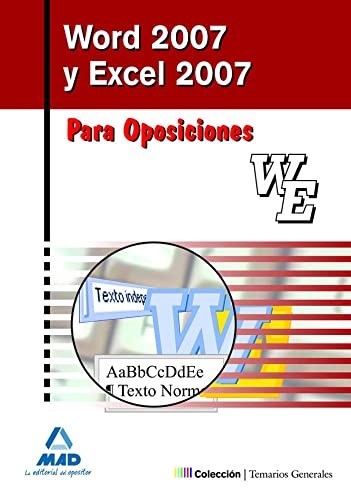 Cover for Word y excel 2007. Manual.