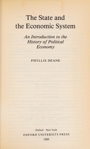 Cover for The state and the economic system