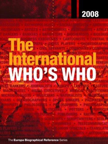 Cover for The International Who's Who 2008 (International Who's Who)