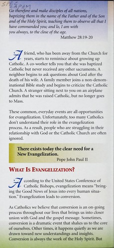 Cover for Evangelization